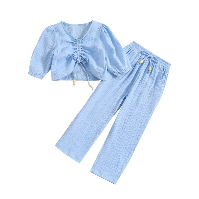 Hedwig | Mädchen Trendy Drawstring Top und Hosen Set