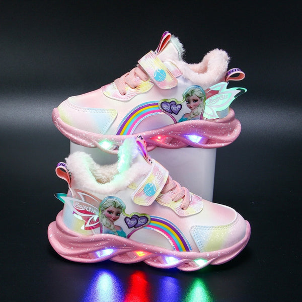 Lorelei | Mädchen Gefrorene Elsa LED beleuchtete Anti-Rutsch-Schuhe