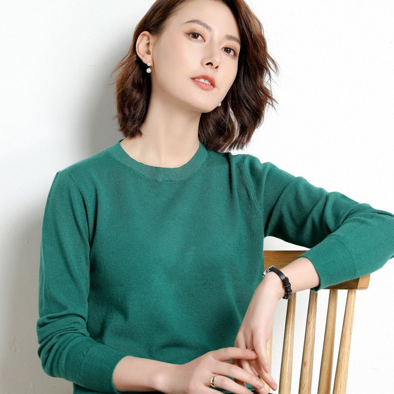 Samarra | Lässiger minimalistischer leichter Strickpullover