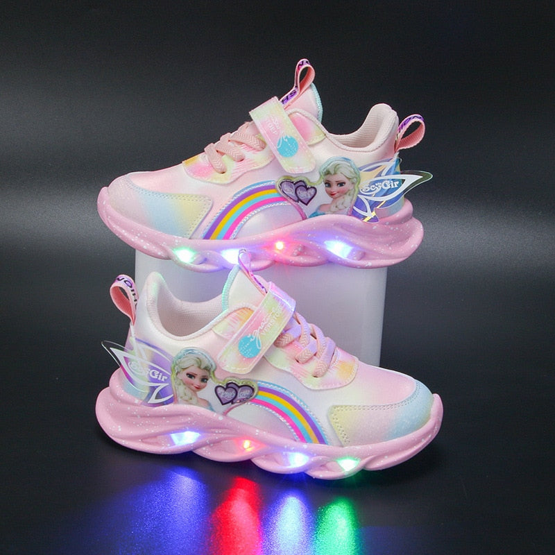 Lorelei | Mädchen Gefrorene Elsa LED beleuchtete Anti-Rutsch-Schuhe