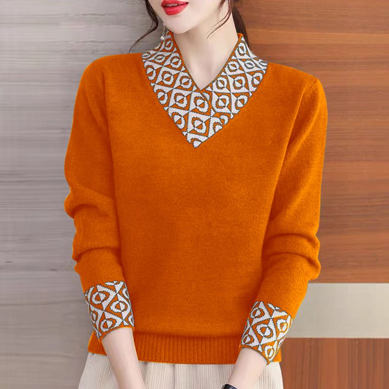 Hailey | Koreanischer Pullover mit schickem V-Ausschnitt