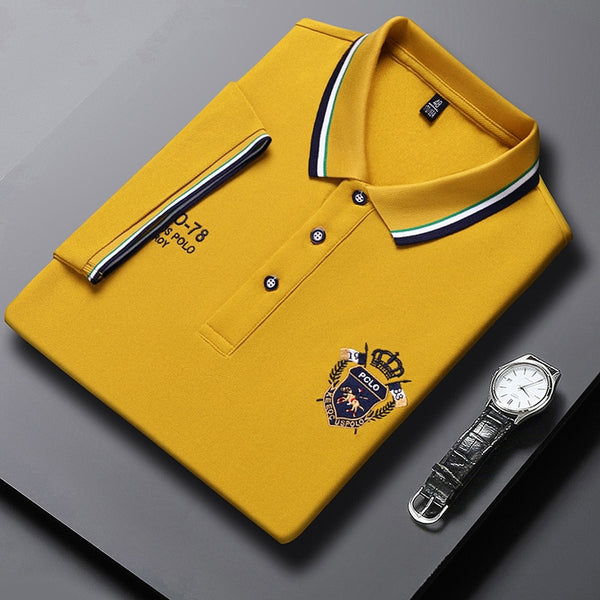 Siem | Koreanisches Luxus-Poloshirt mit gesticktem Reverskragen