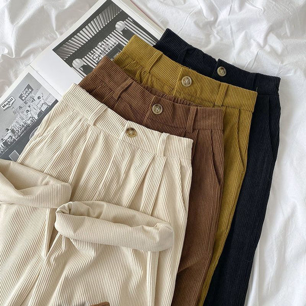 Elowen | Kordhose mit hoher Taille in voller Länge