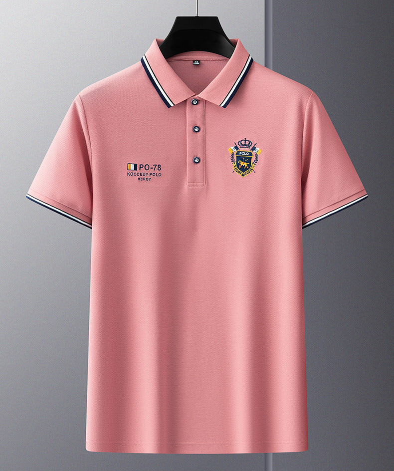 Siem | Koreanisches Luxus-Poloshirt mit gesticktem Reverskragen