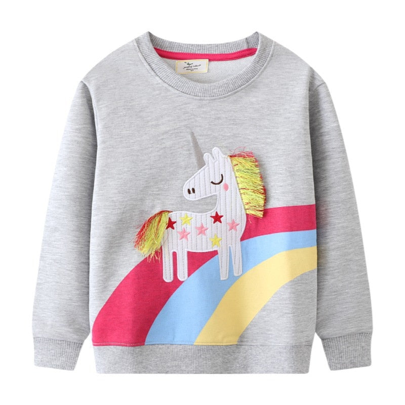 Annaliese | Mädchen Cartoon besticktes Sweatshirt