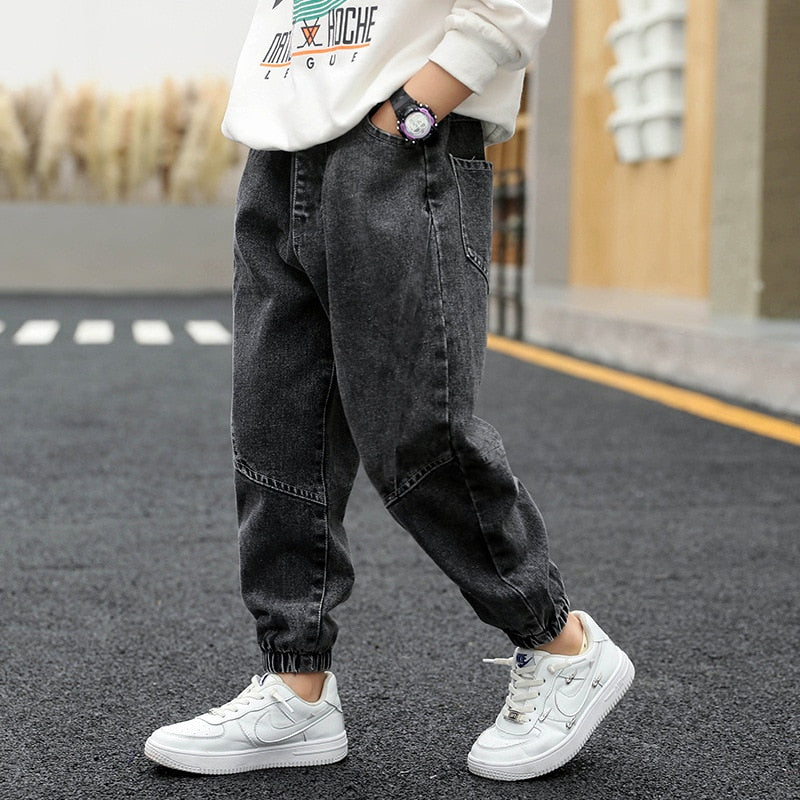 Rafael | Elastische Denim-Jogginghose für Jungen mit elastischer Taille