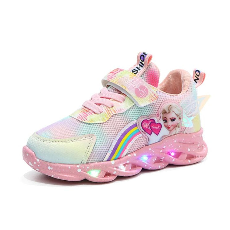 Lorelei | Mädchen Gefrorene Elsa LED beleuchtete Anti-Rutsch-Schuhe