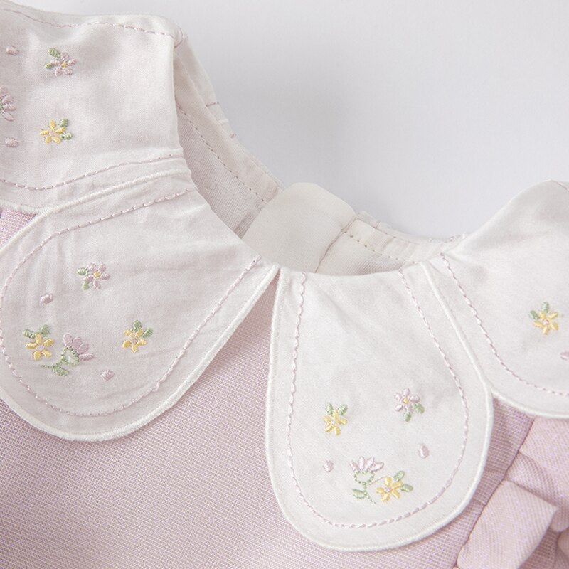 Daniela | Baby Girl Bow Floral besticktes Kleid