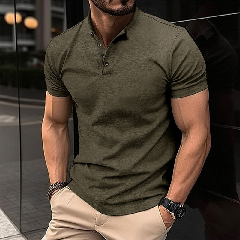 Sven | Minimalistisches lässiges einfarbiges Poloshirt