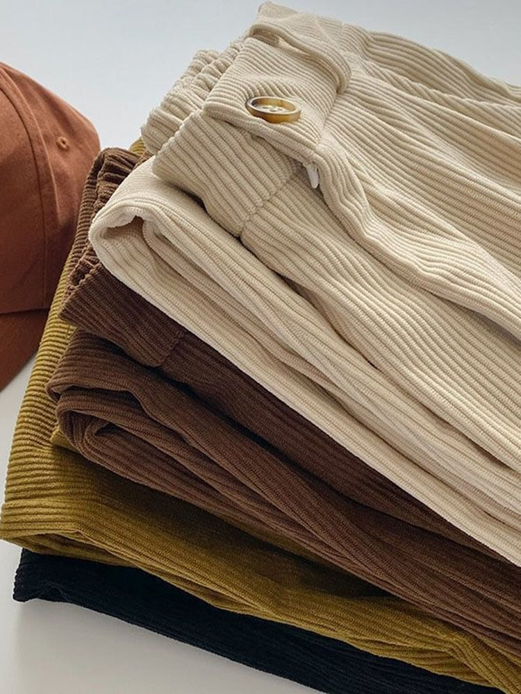 Elowen | Kordhose mit hoher Taille in voller Länge