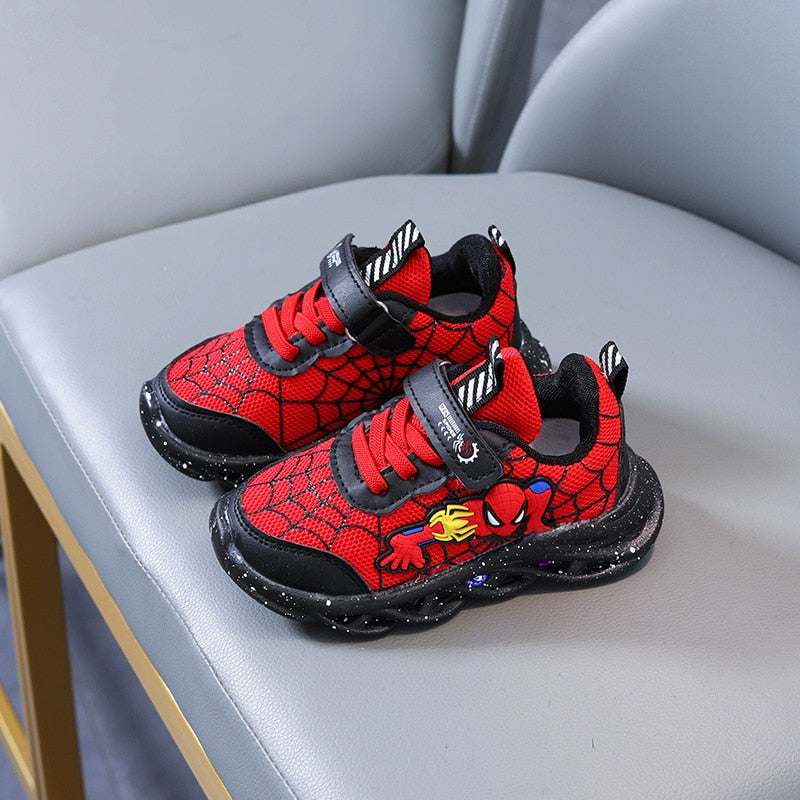 Mathias | Jungen Spider-Man LED beleuchtet Mesh Anti-Rutsch-Schuhe