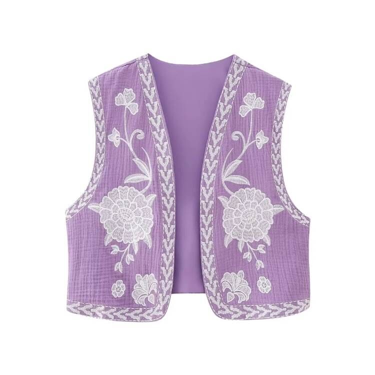 Fien | Vintage Floral bestickte Weste