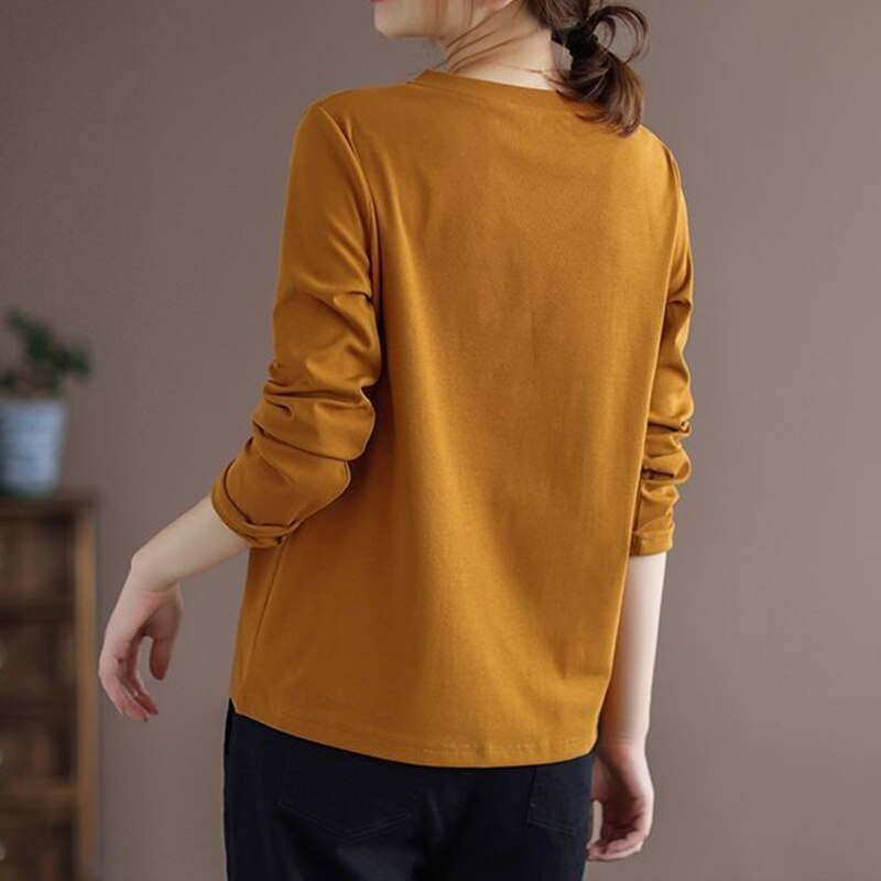 Yara | Lockerer V-Ausschnitt Einfacher Pullover