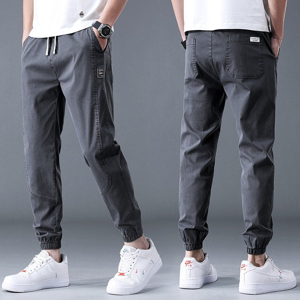Thomas | Harajuku Minimalistische Baumwoll-Jogger-Hose in lockerer Passform
