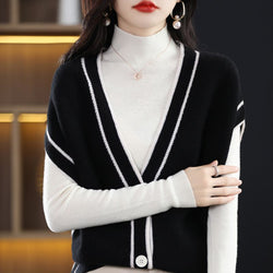 Jasmin | Lässiger Strickpullover mit V-Ausschnitt und lockerer Passform