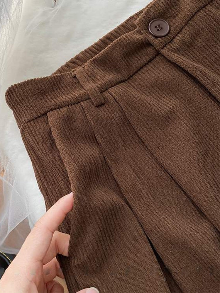 Elowen | Kordhose mit hoher Taille in voller Länge
