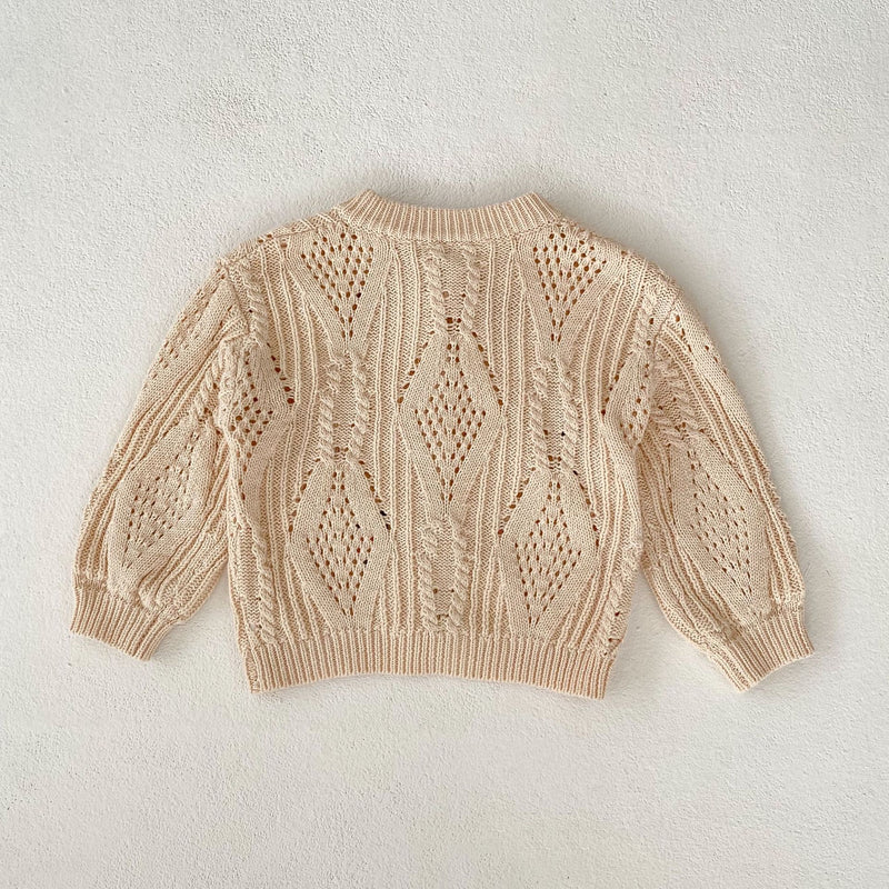 Hannelore | Baby Girl Strickjacke mit Knopfleiste
