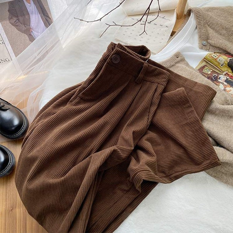 Elowen | Kordhose mit hoher Taille in voller Länge
