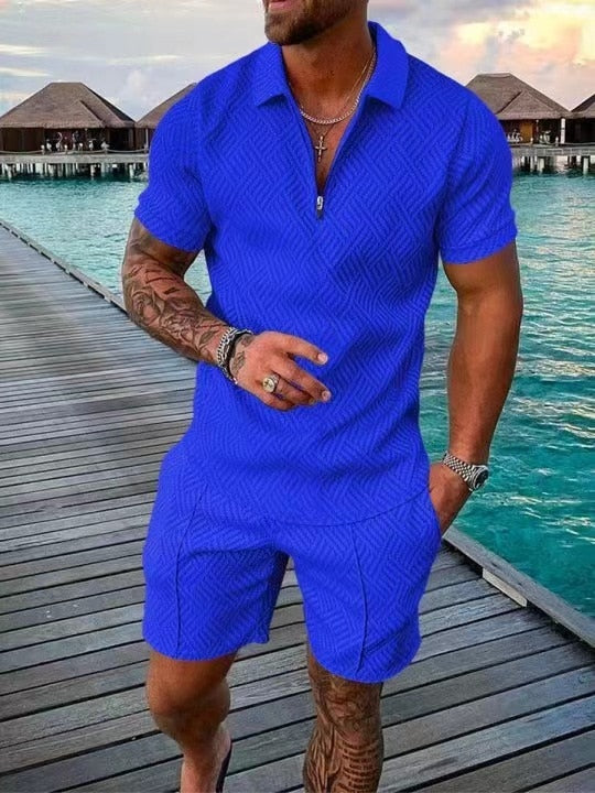 Thijs | Sommer Harajuku Polo Shirt und Shorts Set