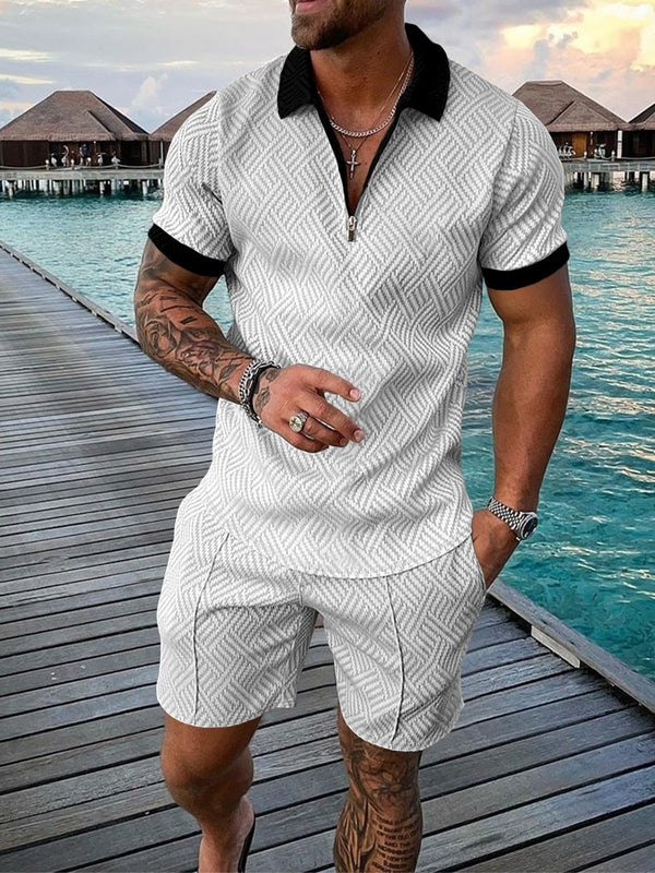 Thijs | Sommer Harajuku Polo Shirt und Shorts Set