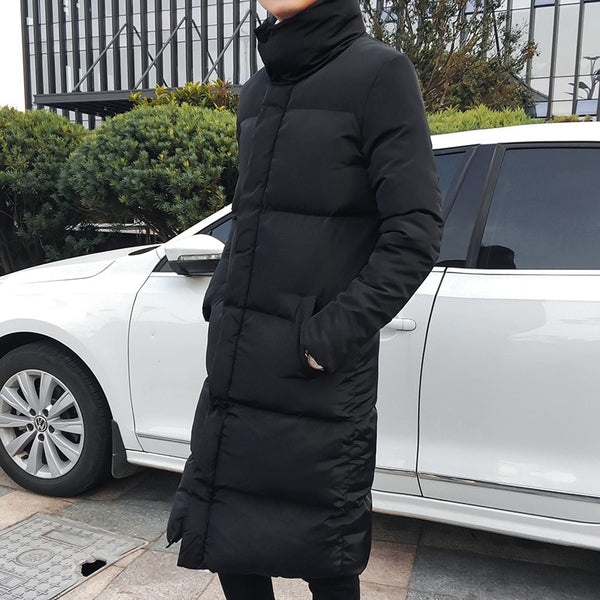 Icarus | Langer eleganter gepolsterter dicker Mantel Jacke