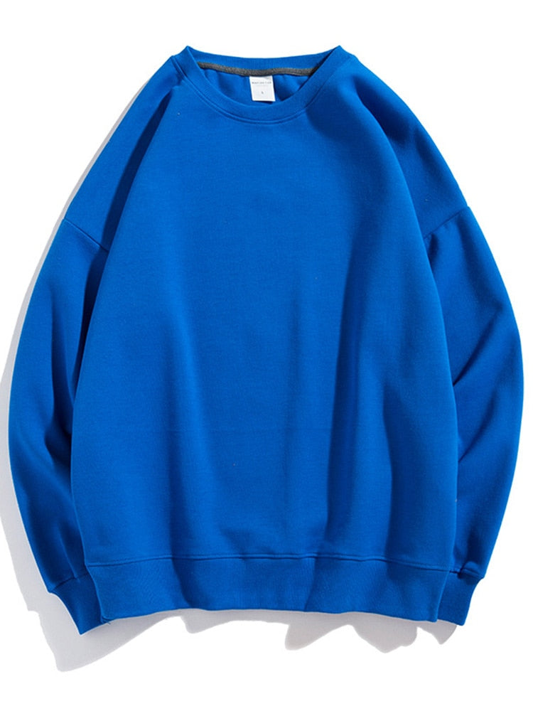 Dorothea | Einfarbiges Sweatshirt mit losem O-Ausschnitt aus Baumwolle