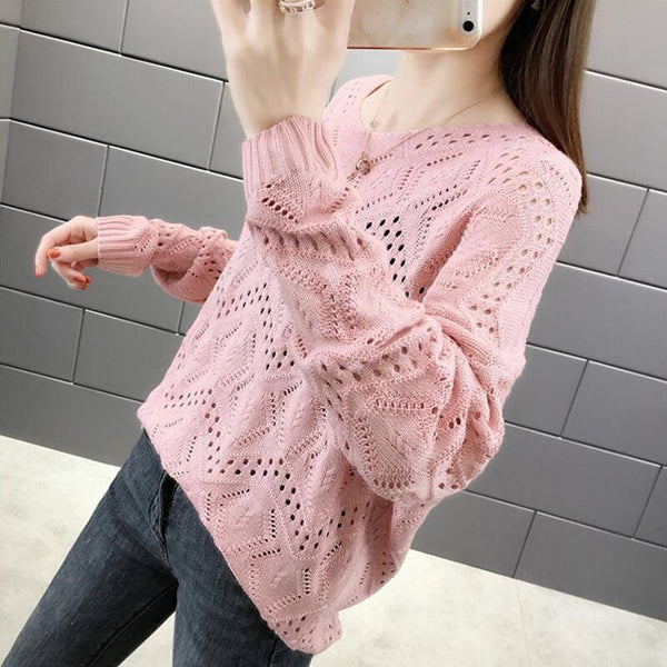 Liv | Koreanischer V-Ausschnitt Pullover mit Hohlkreuz
