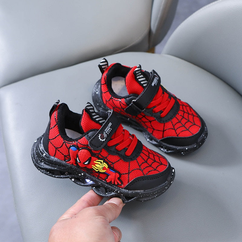 Mathias | Jungen Spider-Man LED beleuchtet Mesh Anti-Rutsch-Schuhe