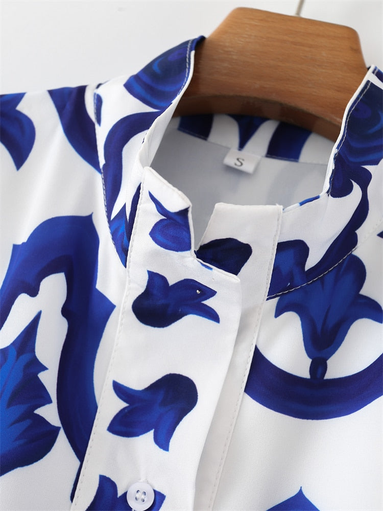 Isa | National Wind Totem Print Langärmeliges Minikleid