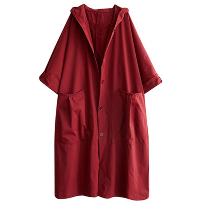 Otillie | Lockerer langer Trenchcoat mit Fronttasche
