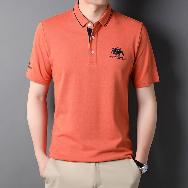 James | Büro-Poloshirt aus Baumwolle mit gesticktem Detail