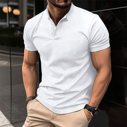 Sven | Minimalistisches lässiges einfarbiges Poloshirt
