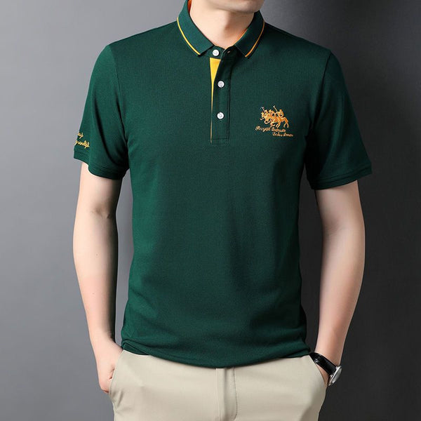 James | Büro-Poloshirt aus Baumwolle mit gesticktem Detail