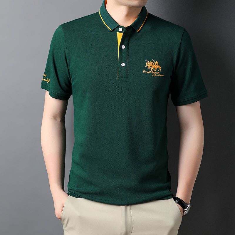 James | Büro-Poloshirt aus Baumwolle mit gesticktem Detail