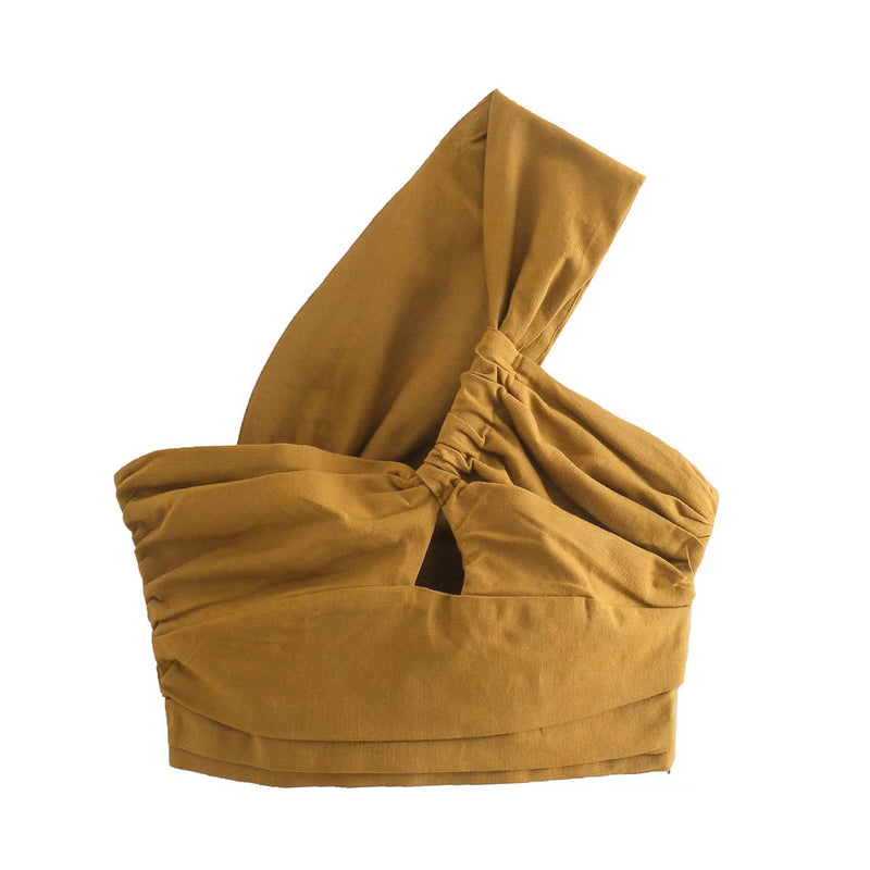 Judd | Sexy Asymmetrisches Ein-Schulter-Crop-Top