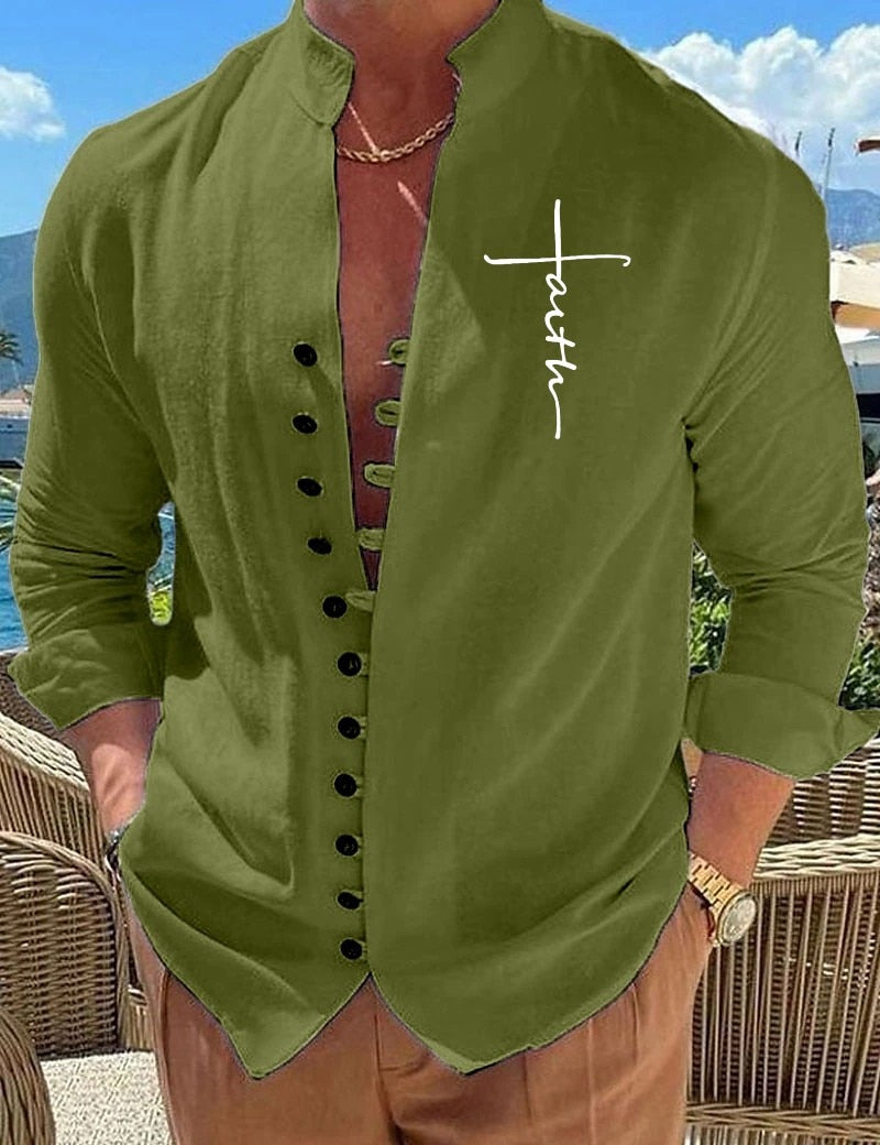 Vince | Button-down Stand up Collar Long Sleeve Shirt