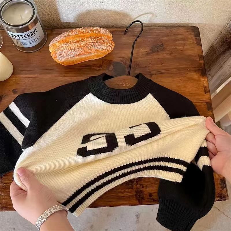 Thiemo | Girls/Boys Number Print Dicker Strickpullover