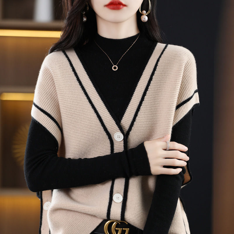 Jasmin | Lässiger Strickpullover mit V-Ausschnitt und lockerer Passform