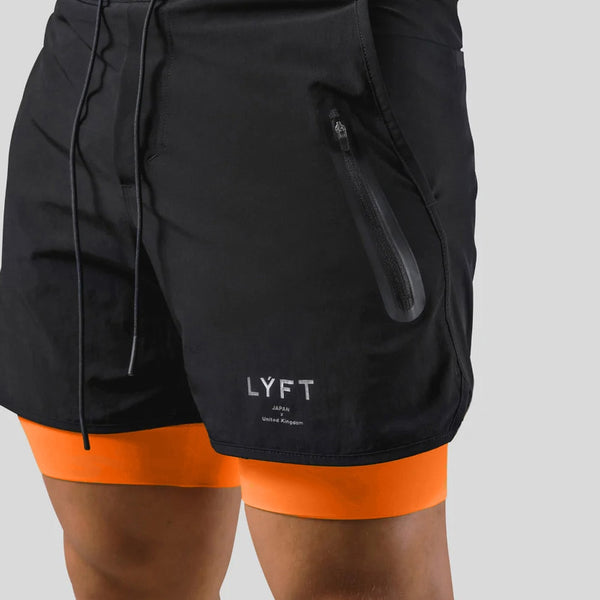 Jesse | Doppellagige, schnell trocknende Fitness/Sport-Shorts