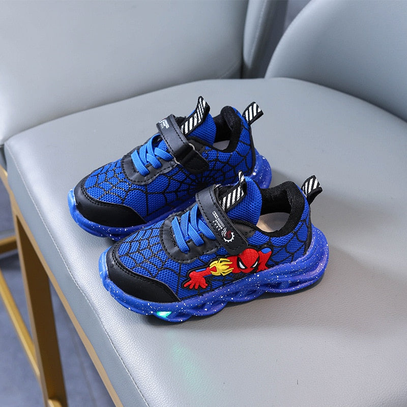 Mathias | Jungen Spider-Man LED beleuchtet Mesh Anti-Rutsch-Schuhe