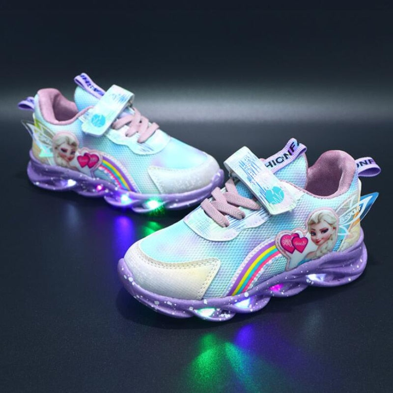 Lorelei | Mädchen Gefrorene Elsa LED beleuchtete Anti-Rutsch-Schuhe