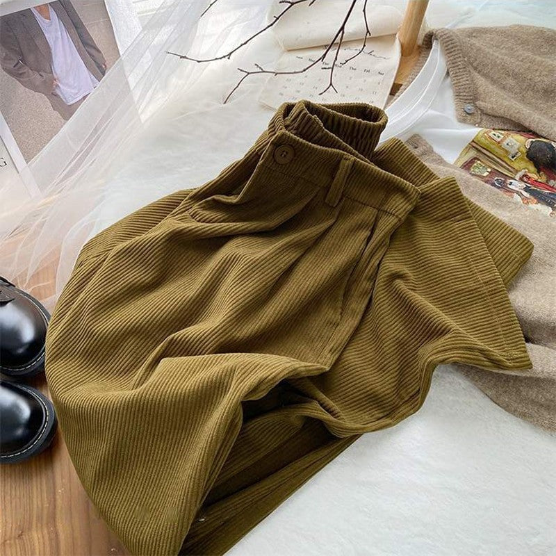 Elowen | Kordhose mit hoher Taille in voller Länge