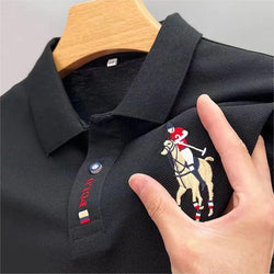 James | Büro-Poloshirt aus Baumwolle mit gesticktem Detail