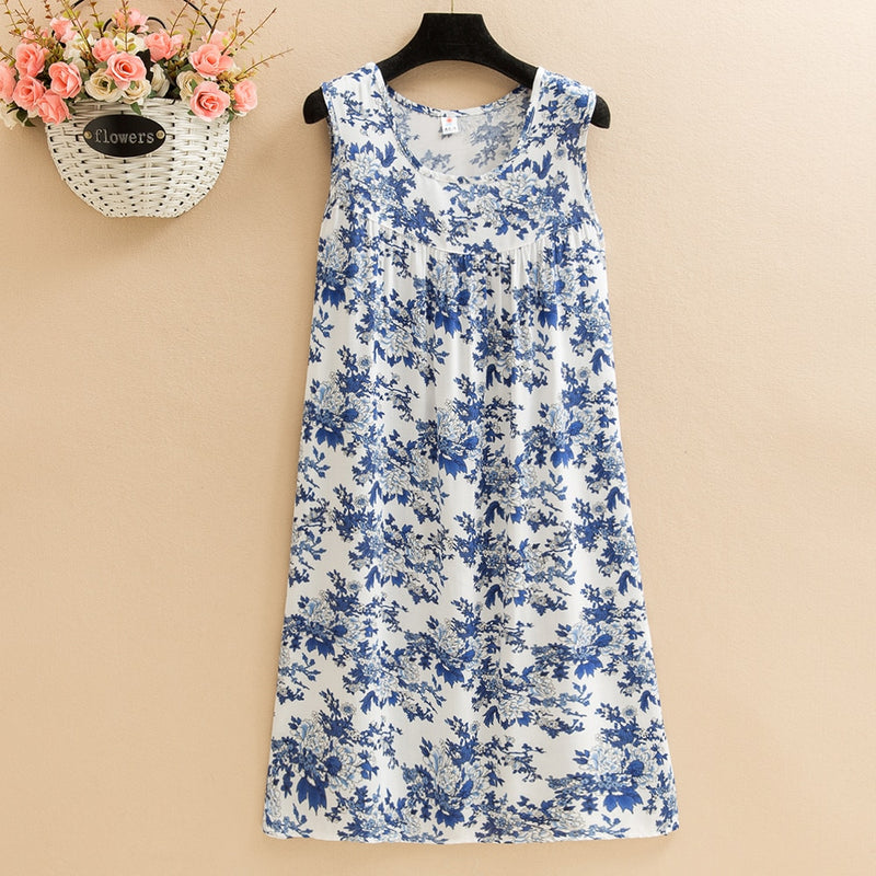 Clio | Bedrucktes lockeres ärmelloses Kleid