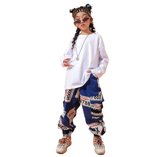 Abel | Hip-Hop-Sweatshirt für Jungen/Mädchen und Graffiti-Jogginghosen-Set