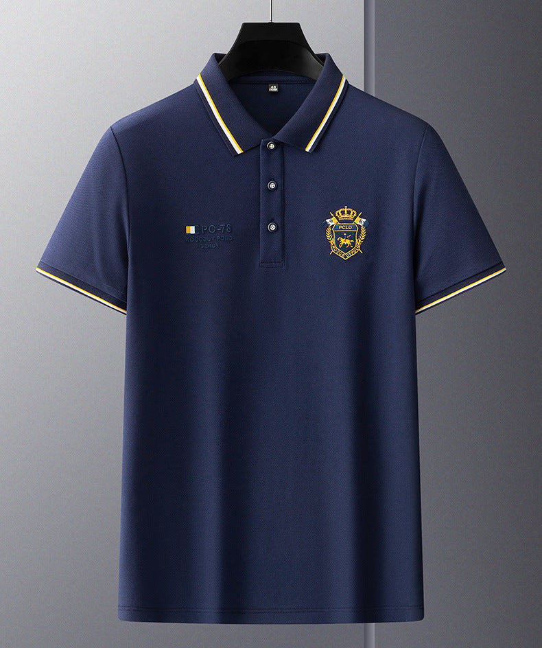 Siem | Koreanisches Luxus-Poloshirt mit gesticktem Reverskragen