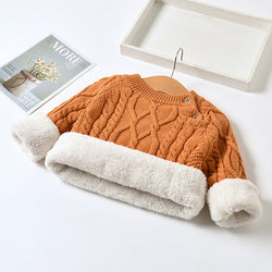 Emmelyn | Mädchen Plüsch-Strickpullover
