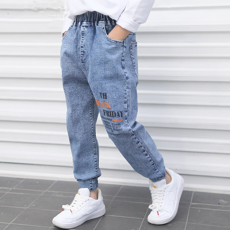 Rafael | Elastische Denim-Jogginghose für Jungen mit elastischer Taille
