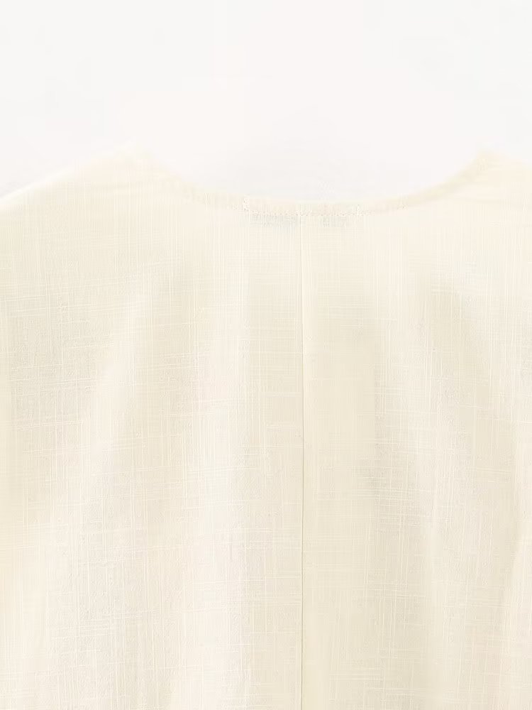 Sanne | Lose Bluse mit bestickten ethnischen Laternenärmeln