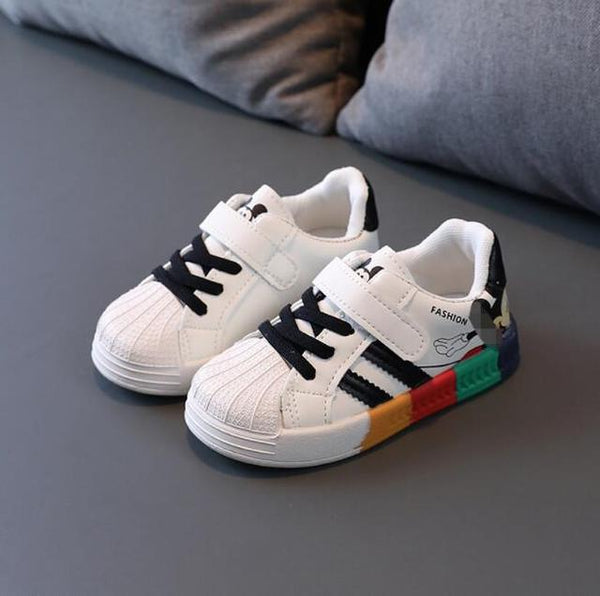 Armin | Baby Girl/Boy White Mickey Lauflernschuhe